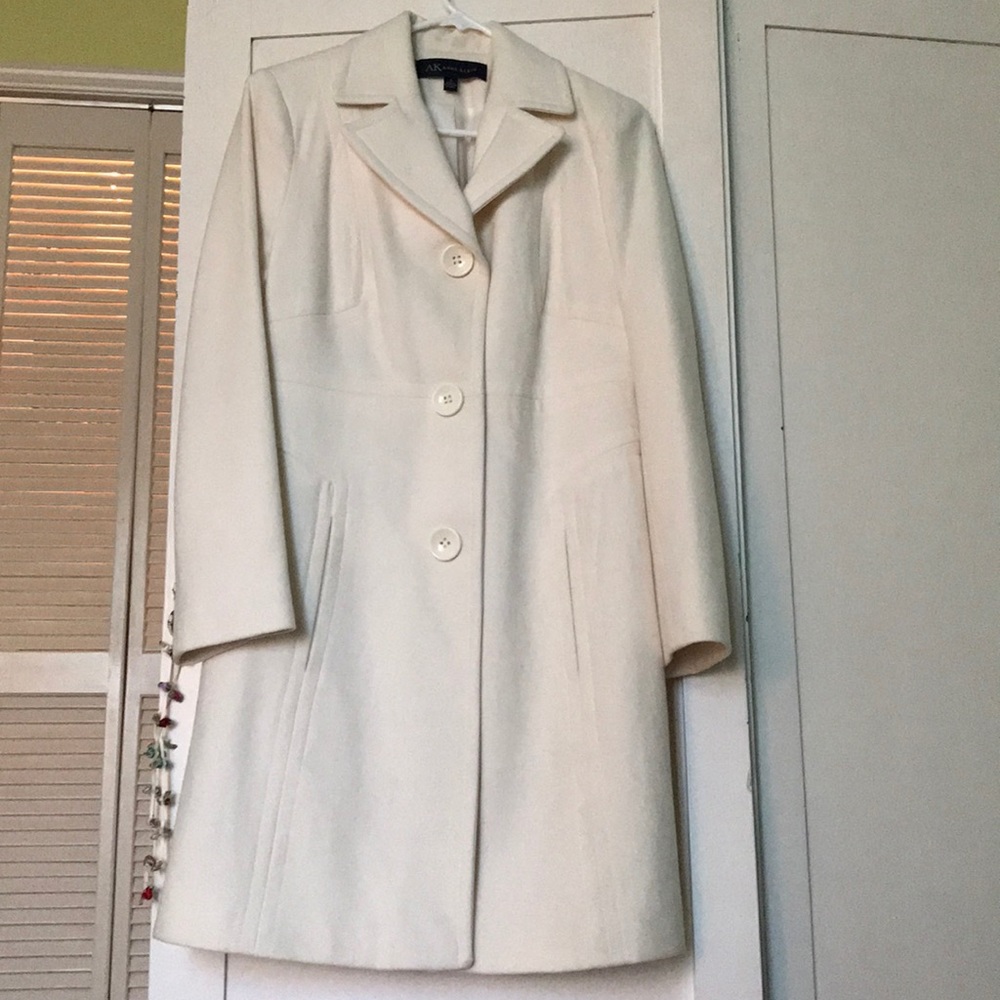 Anne Klein winter white coat